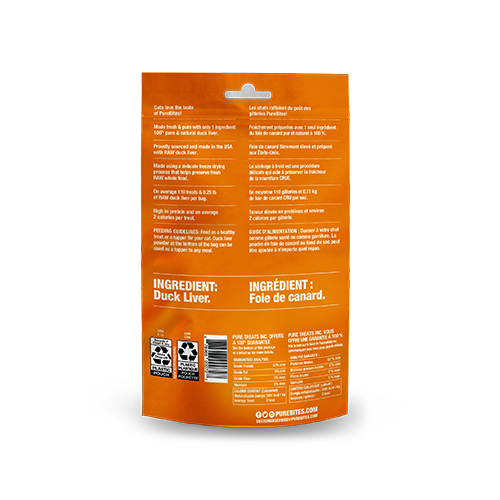 PUREBITES DUCK FREEZE-DRIED CAT TREATS 30 GM