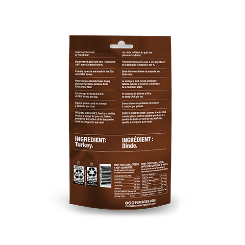 PUREBITES TURKEY BREAST FREEZE-DRIED CAT TREATS 26 GM