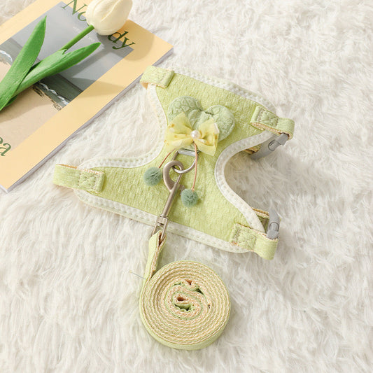 Bubble Heart-Shaped Bow Tie Leash