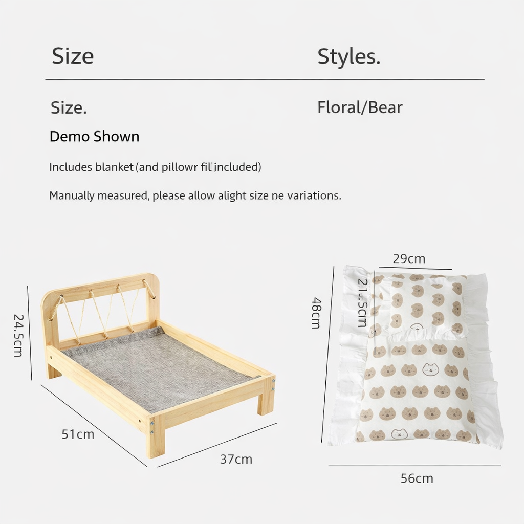 Miaofairy Wooden Bed