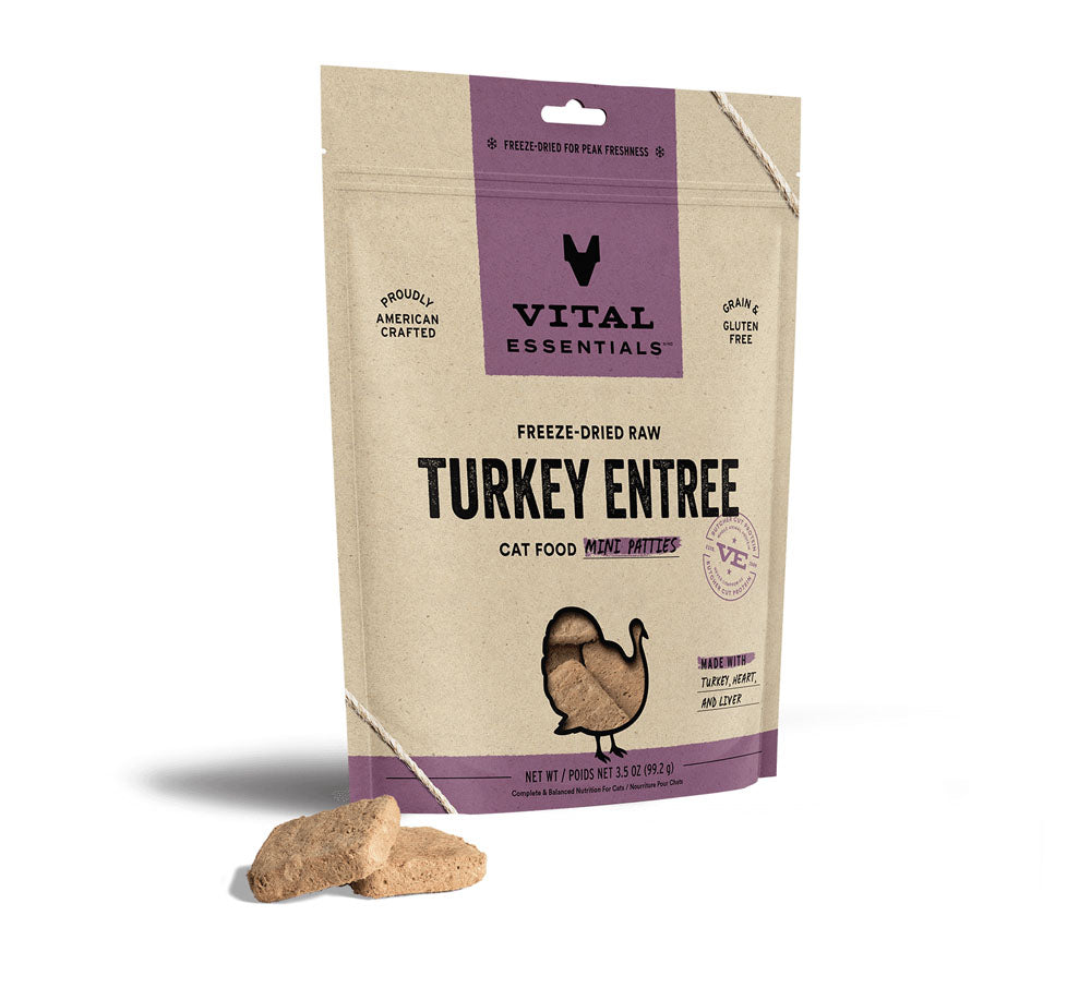 VE FDR Turkey Mini Patties Cat Food 3.5 OZ