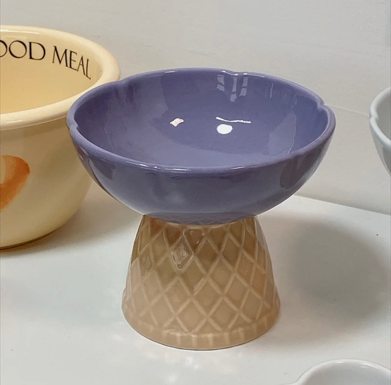 Ice Cream Elevated Cat Bowl