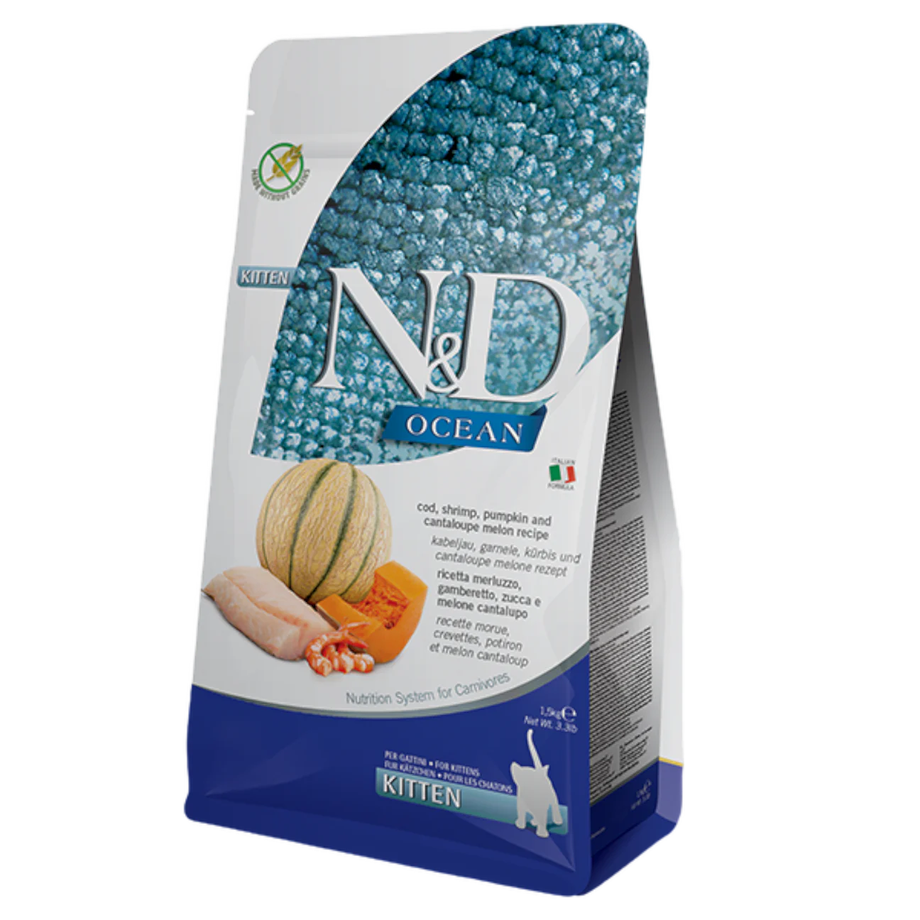 Farmina Ocean Cod Shrimp Pumpkin Cantaloupe Kitten Cat 5kg
