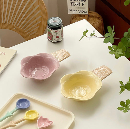 Flower Ice Cream Cat Bowl