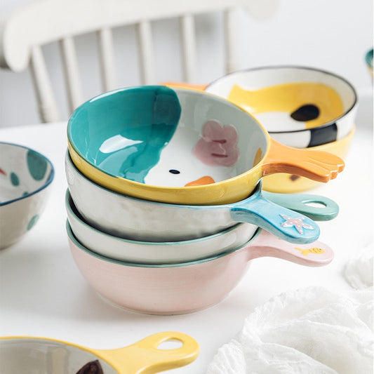 Cute Animal Bowl with Handle