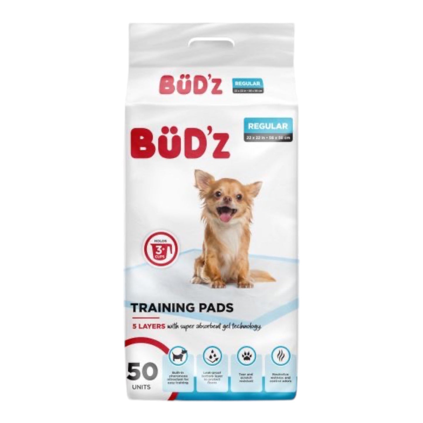 Bud'Z Disposable Puppy Pad 22"x22" (56x56cm) Dog 50pc