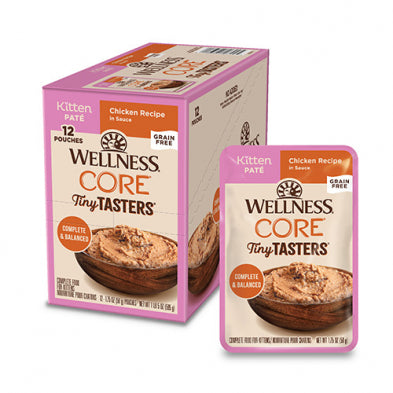 WELLNESS CORE TINY TASTERS KITTEN PÂTÉ CHICKEN RECIPE IN SAUCE WET CAT FOOD 1.75OZ