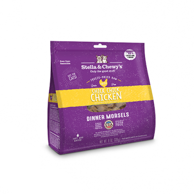 STELLA & CHEWY'S CHICK, CHICK CHICKEN FREEZE-DRIED RAW DINNER MORSELS CAT FOOD 8 OZ