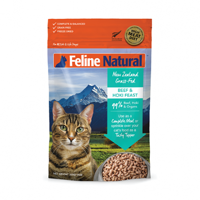 FELINE NATURAL BEEF & HOKI FEAST FREEZE-DRIED CAT FOOD 800 GM