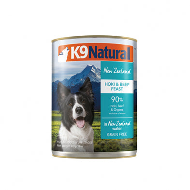 K9 NATURAL HOKI & BEEF FEAST WET DOG FOOD 12 X 13 OZ