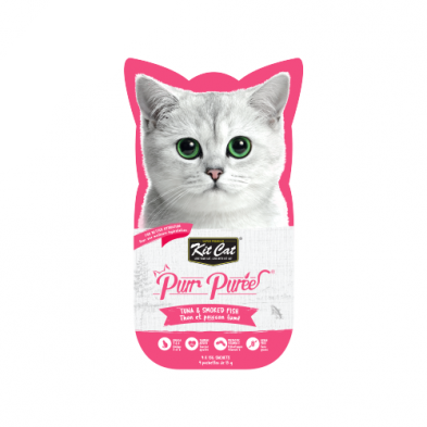 KIT CAT PURR PURÉES TUNA & SMOKED FISH CAT TREAT 4 X 15GM