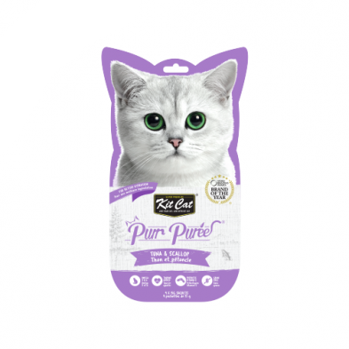 KIT CAT PURR PURÉES TUNA & SCALLOP CAT TREAT 4 X 15GM