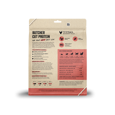 VITAL ESSENTIALS FREEZE-DRIED RAW CHICKEN ENTREE MINI PATTIES CAT FOOD 15OZ