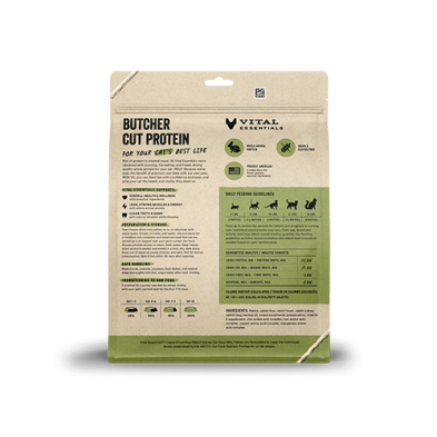 VITAL ESSENTIALS FREEZE-DRIED RAW RABBIT ENTREE MINI PATTIES CAT FOOD 15OZ
