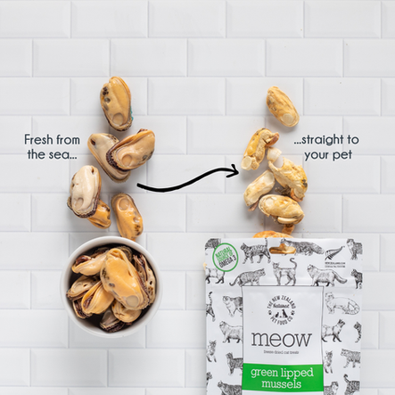 Meow Green Lipped Mussels 50g