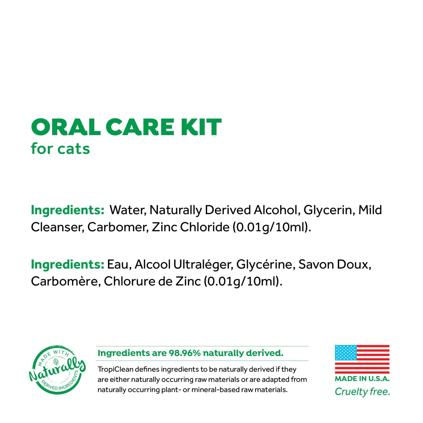 Tropiclean Fresh Breath Oral Care Kit for Cats 2oz