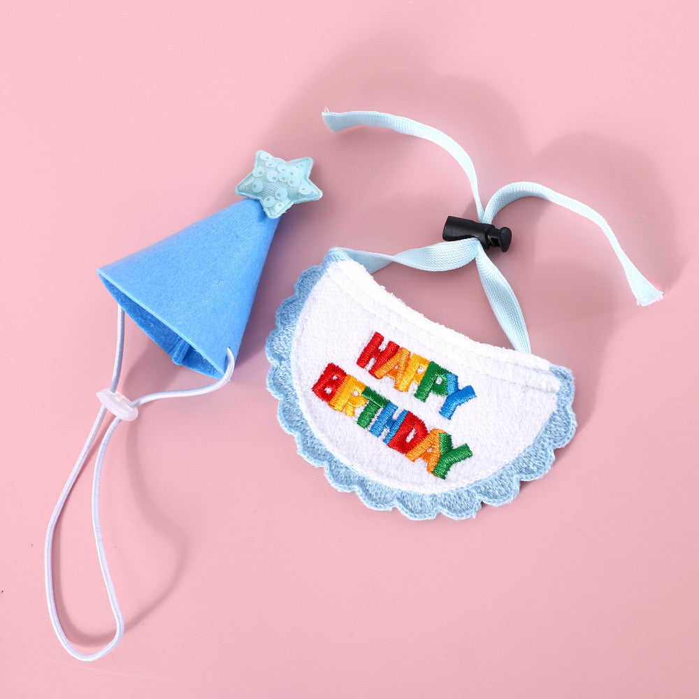 Happy Birthday Bib With Star Hat