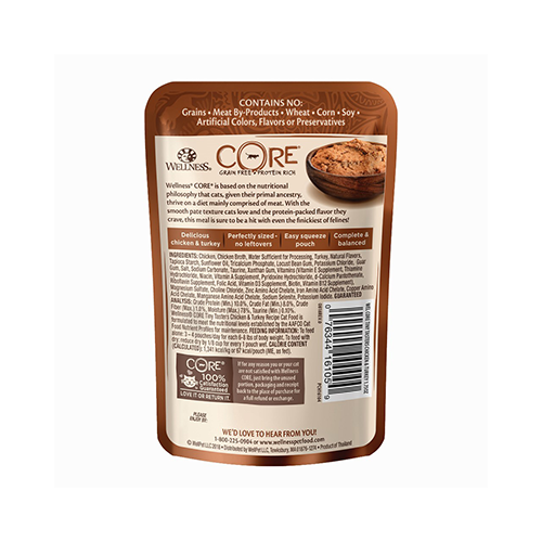 WELLNESS CORE TINY TASTERS CHICKEN & TURKEY WET CAT FOOD 1.75 OZ