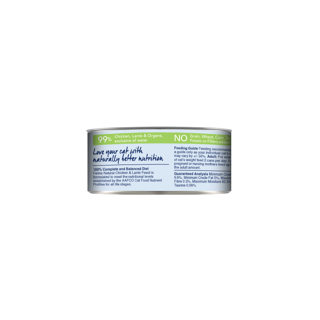 Feline Natural Chicken & Lamb Feast Canned Cat Food 85g