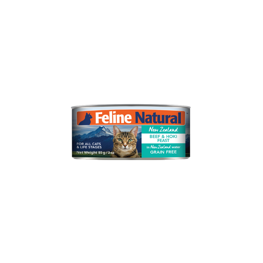 Feline Natural Beef & Hoki Feast Canned Cat Food 85g