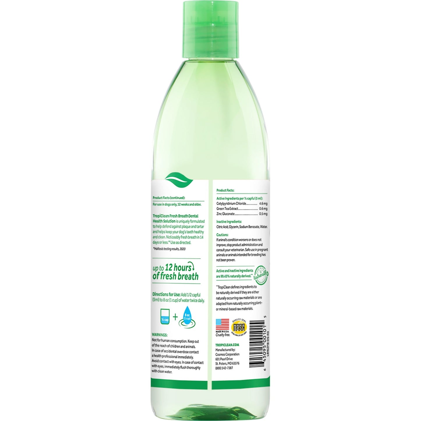 Tropiclean Fresh Breath Dental Health Solution For Dogs 473ml