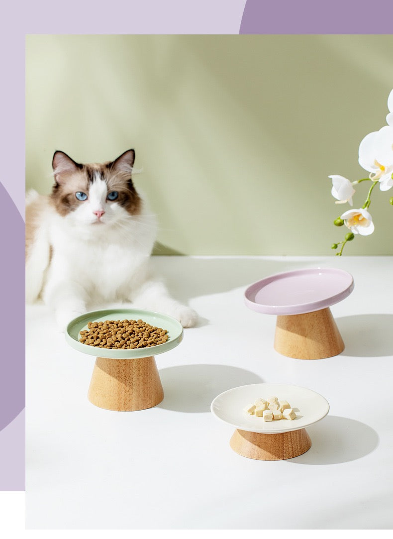 Wood Conical Ceramic Flat Plate