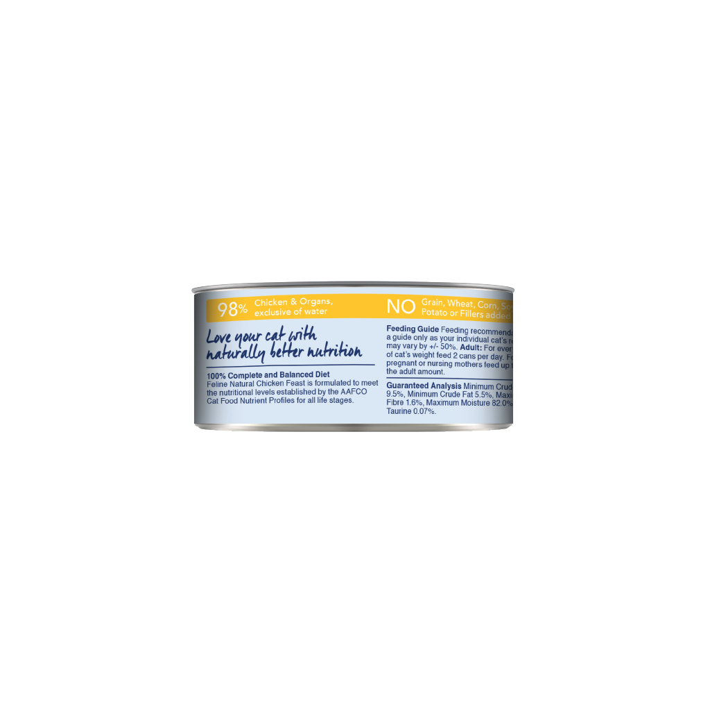 Feline Natural Chicken Feast Canned Cat Food 85g