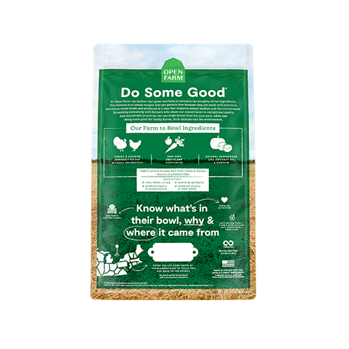 OPEN FARM HOMESTEAD TURKEY & CHICKEN DRY DOG FOOD 4LB