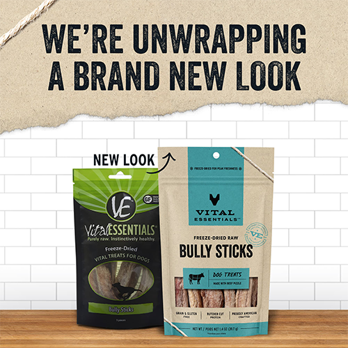 VITAL ESSENTIALS FREEZE-DRIED BULLY STICKS DOG TREATS 1.4 OZ