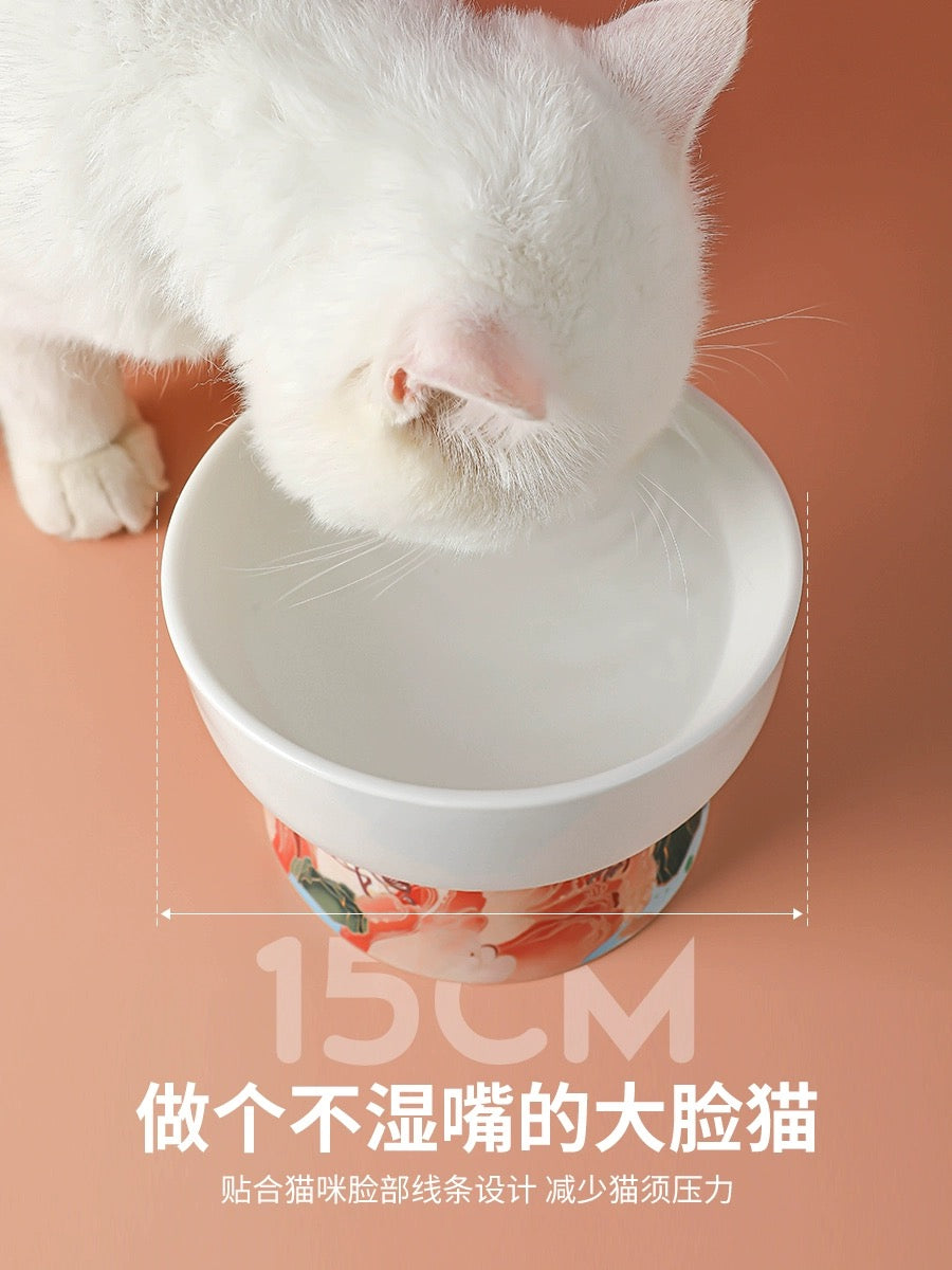 Chinese Style Ceramic Elevated Bowl