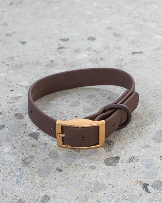 Dexypaws Waterproof Dog Collar in Espresso