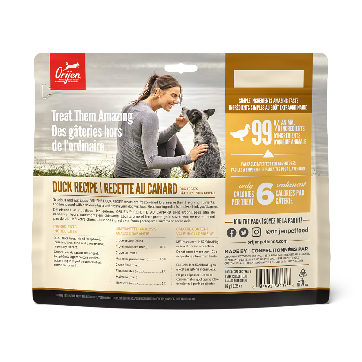 ORIJEN Duck Freeze-Dried Dog Treats