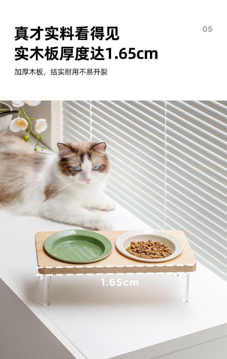 Hat-Shaped Bowl Set With Wooden Base
