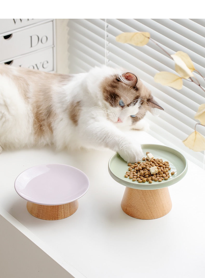 Wood Conical Ceramic Flat Plate