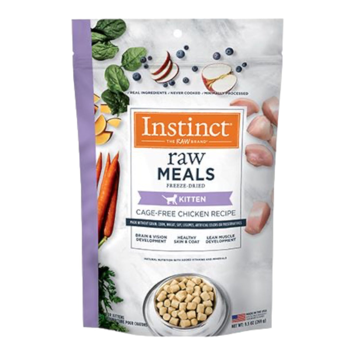 Instinct Raw Freeze Dried Meals Real Chicken Kitten Cat 9.5oz