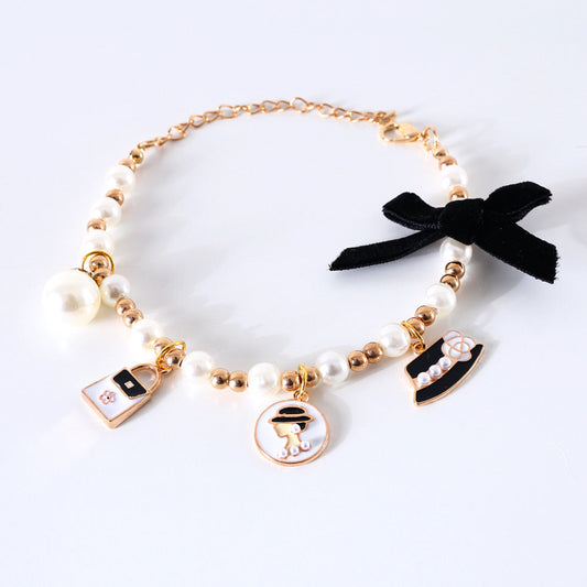 Black Purse Pearl Necklace