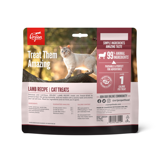 ORIJEN Grass-Fed Lamb Formula Freeze-Dried Cat Treats 35g