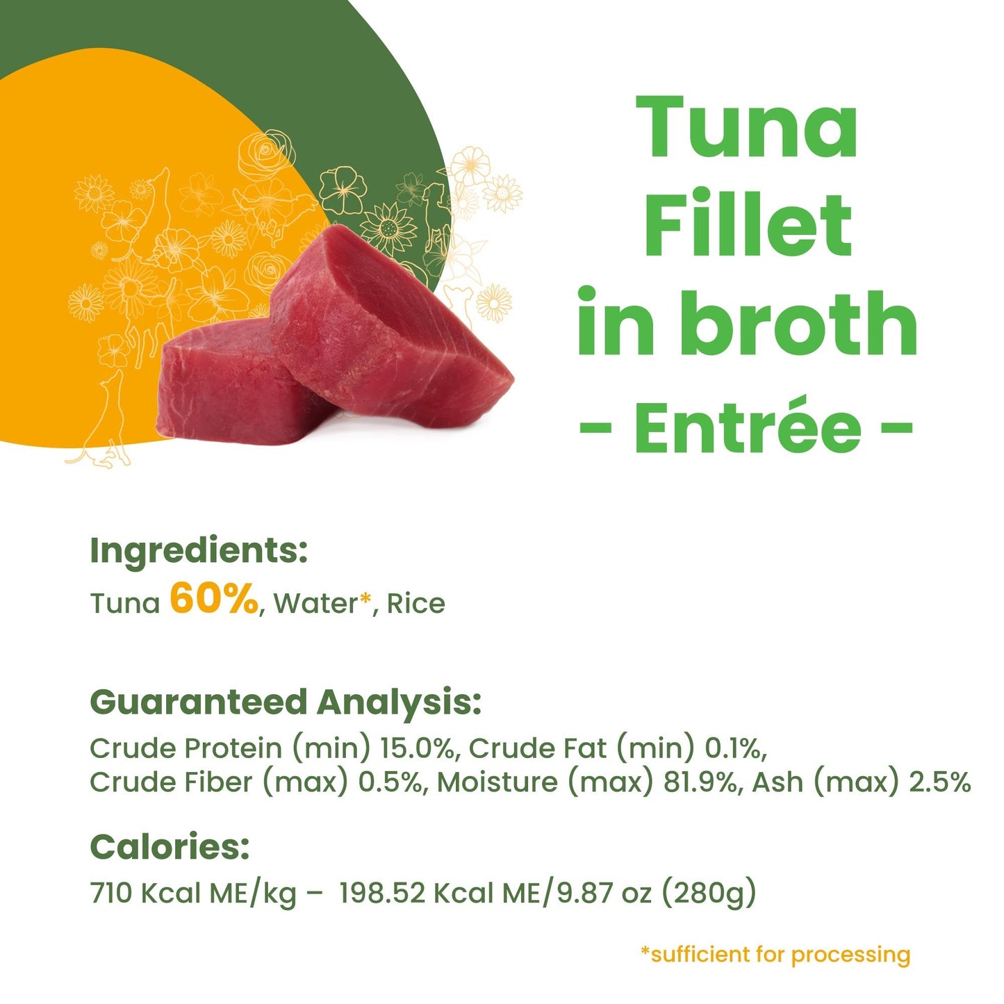 Almo Nature HQS Natural Entrée Dog Food - Tuna Fillet In Broth 280g