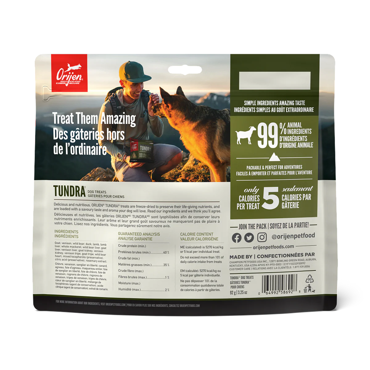 ORIJEN Tundra Freeze-Dried Dog Treats