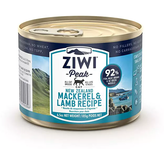 ZIWI Mackerel & Lamb Wet Cat Food 185g