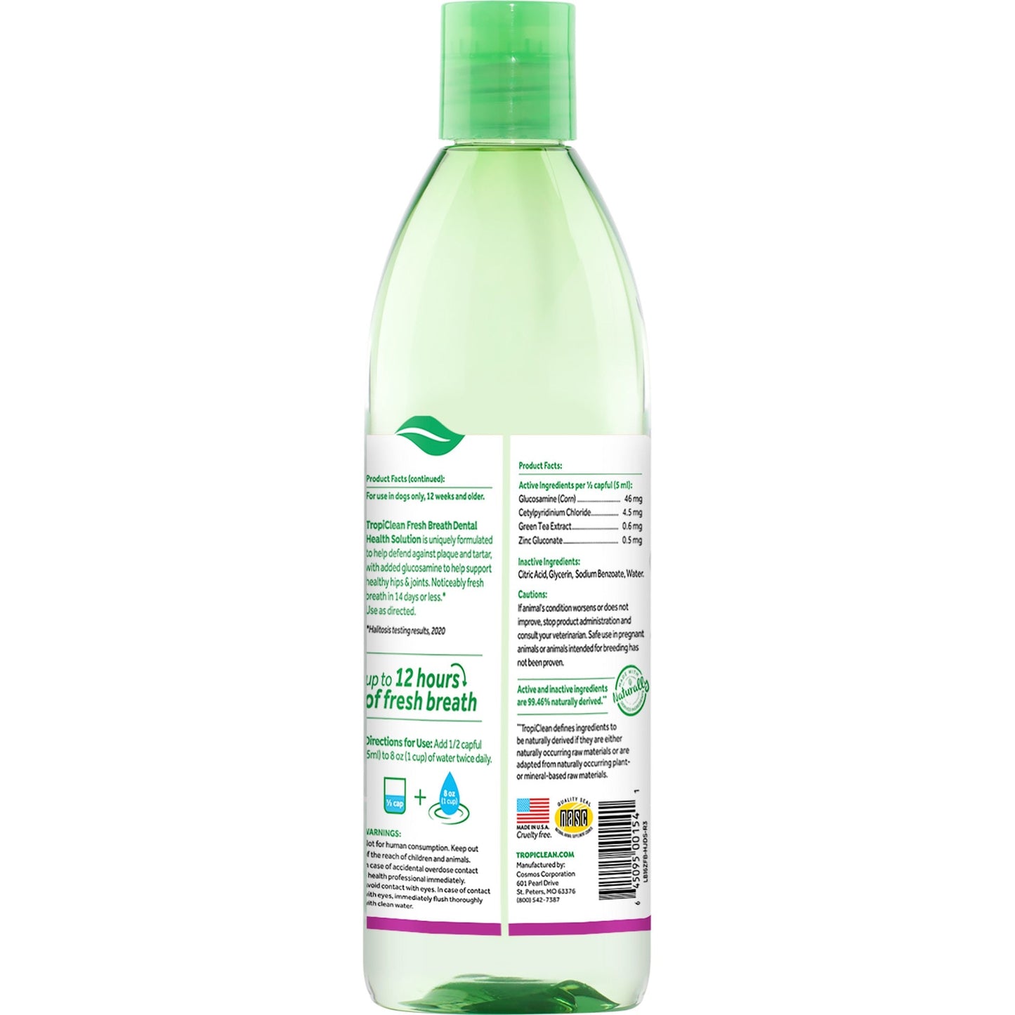 Tropiclean Fresh Breath Dental Health Solution Hip And Joint Dog 473ml