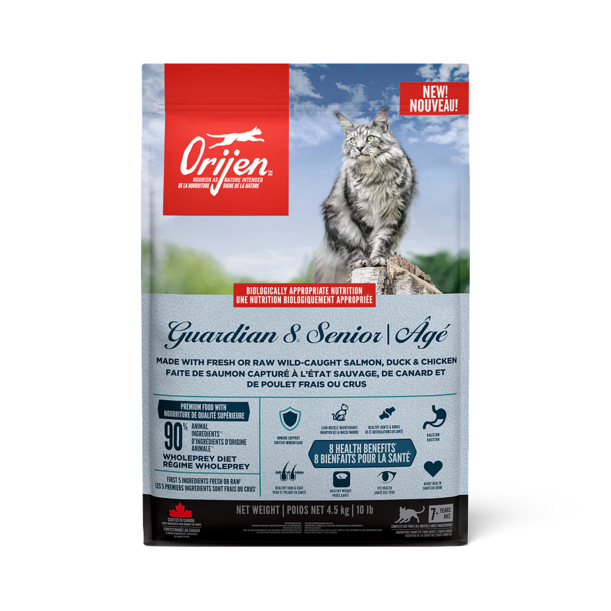 ORIJEN Guardian 8 Salmon, Duck & Chicken Senior Cat Food