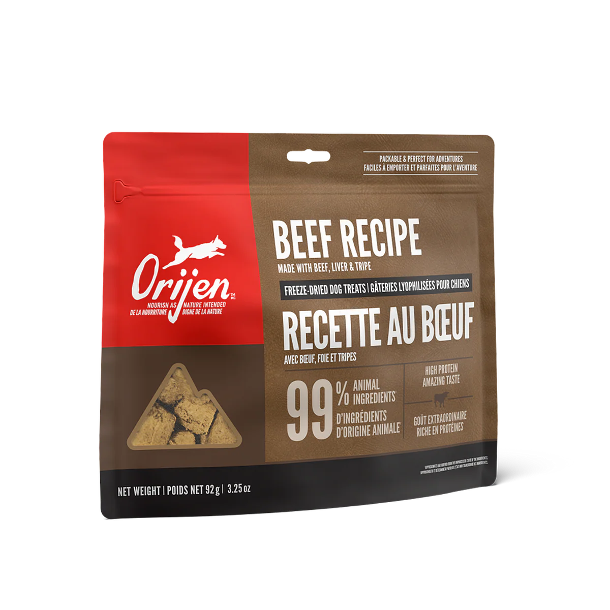 ORIJEN Beef Freeze-Dried Dog Treats 92g