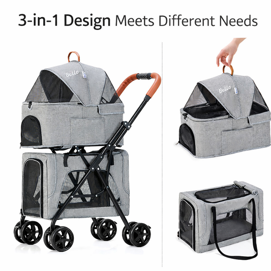 BELLO Double Decker Pet Stroller