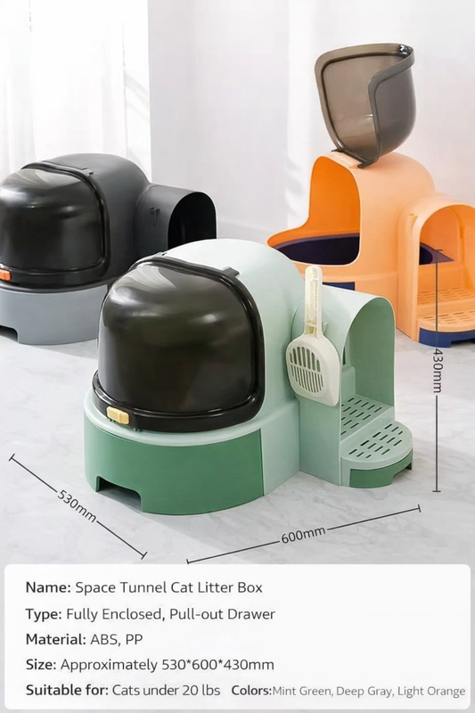 Space Tunnel Cat Litter Box