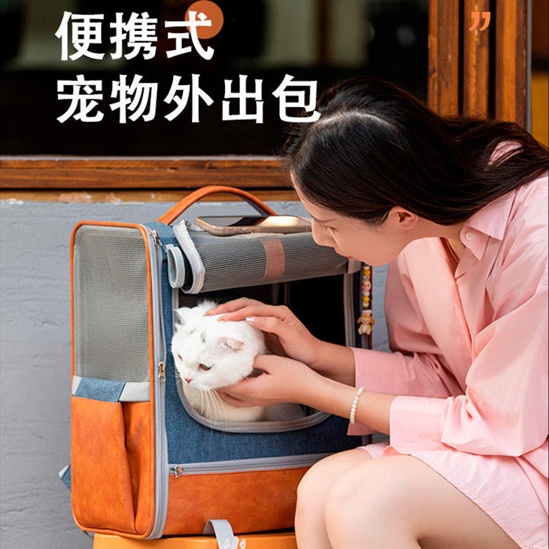 Leather Paneled Backpack