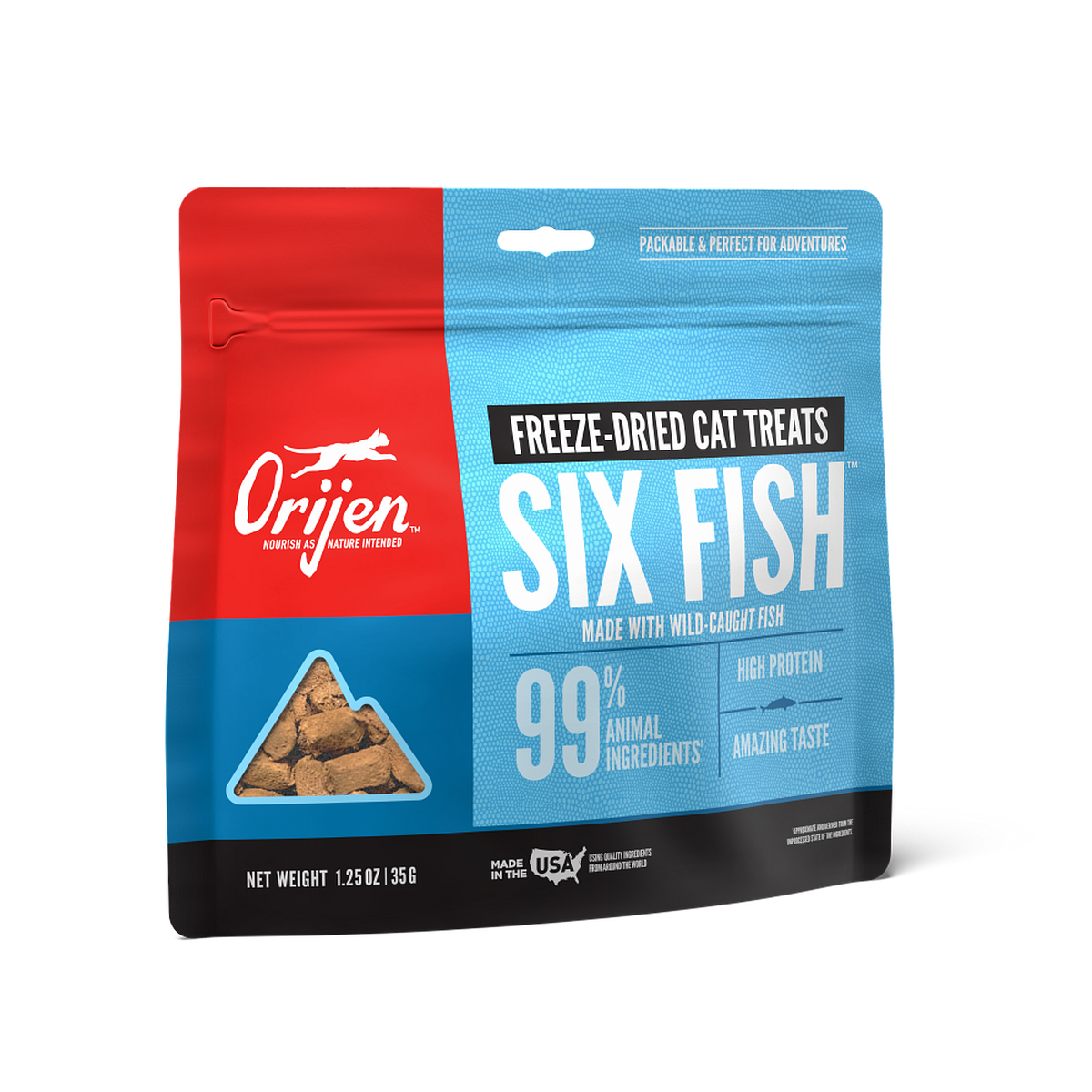 ORIJEN Six Fish Freeze-Dried Cat Treats 35g