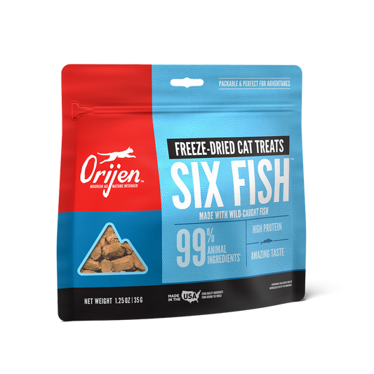 ORIJEN Six Fish Freeze-Dried Cat Treats 35g