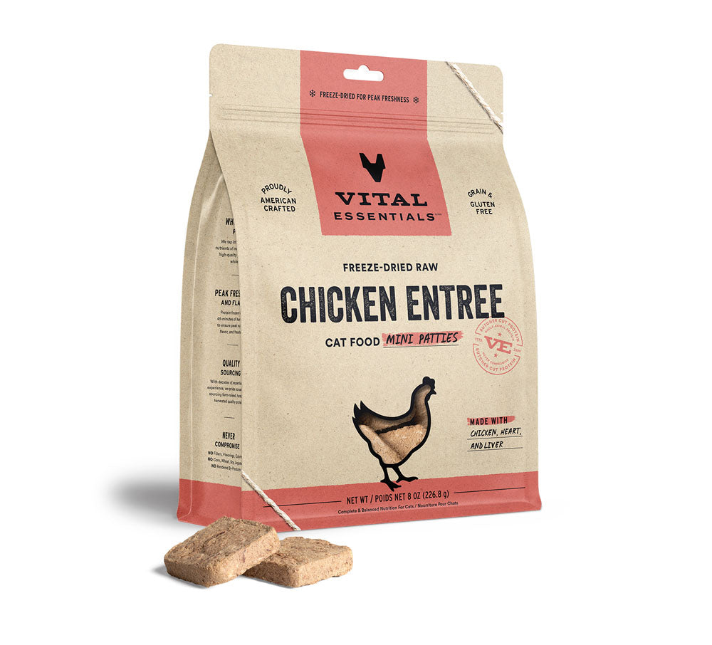 VE FDR Chicken Mini Patties Cat Food 8 OZ