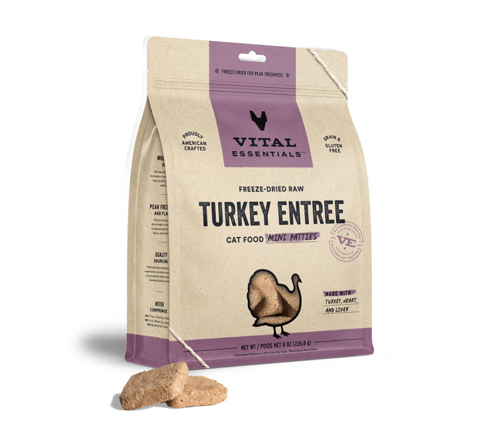 VE FDR Turkey Mini Patties Cat Food 8 oz